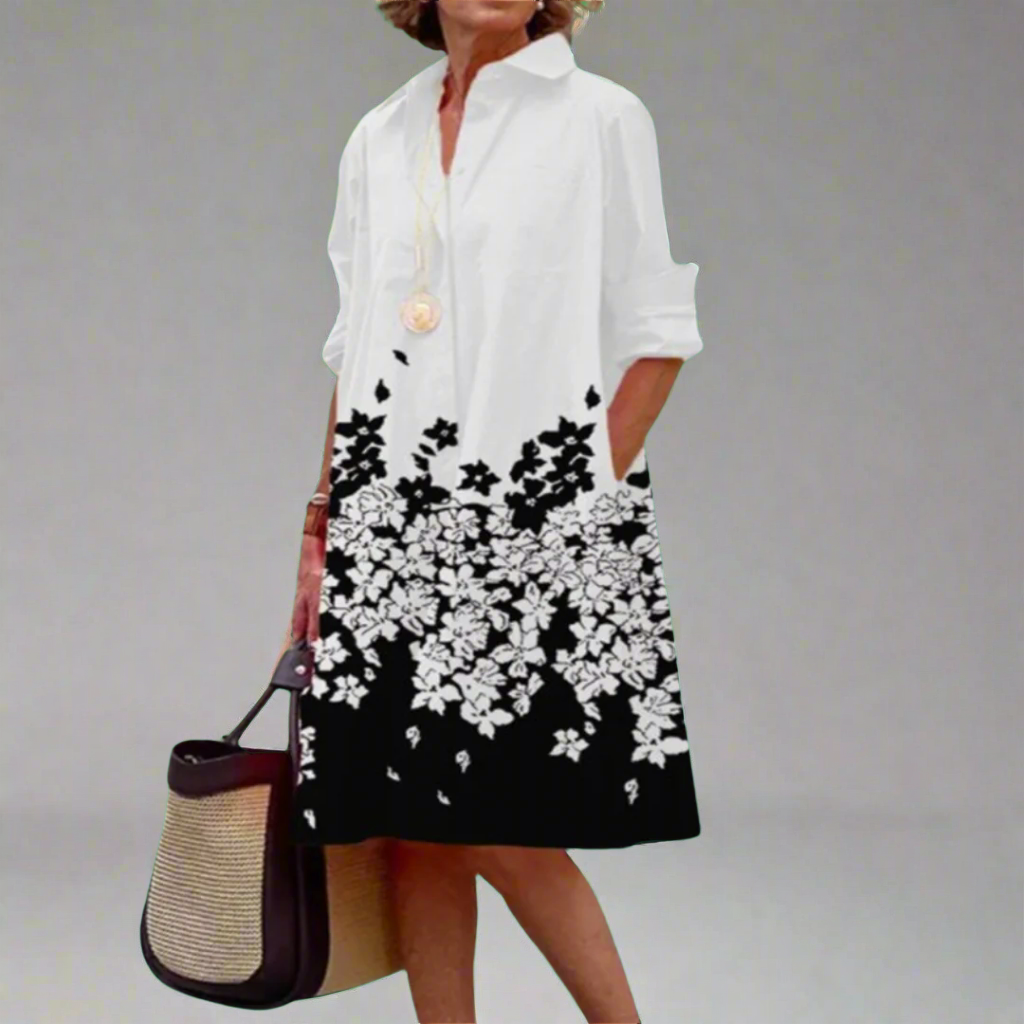 Vestido Midi Artesanal com Padrão de Bolinhas