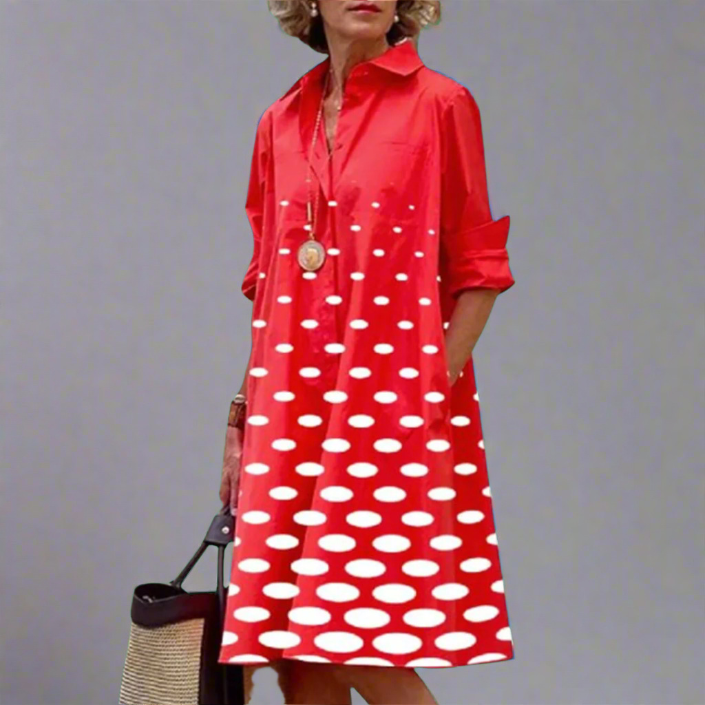 Vestido Midi Artesanal com Padrão de Poás