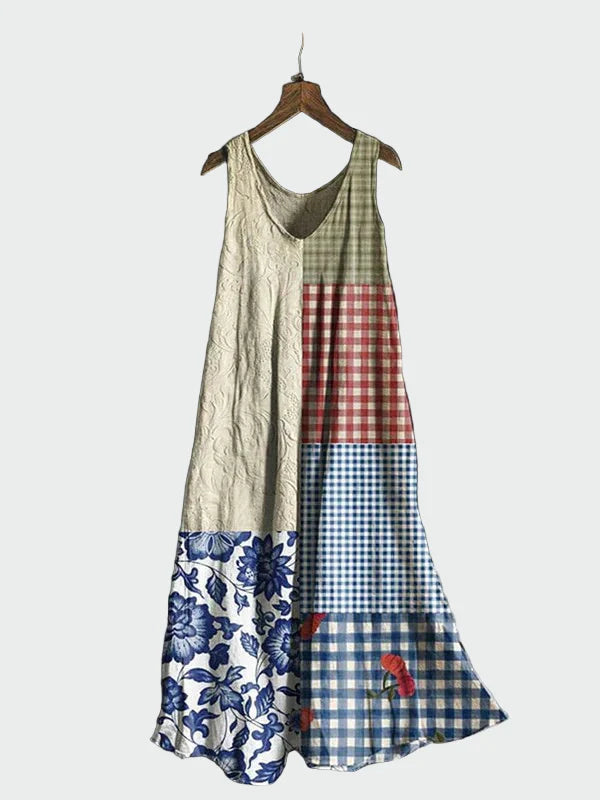 Vestido com Padrão Xadrez