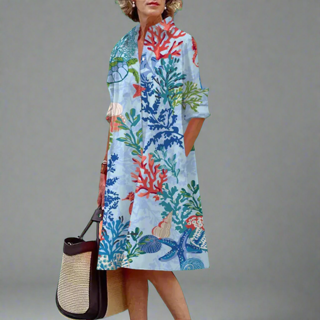 Vestido Midi Artesanal com Poás