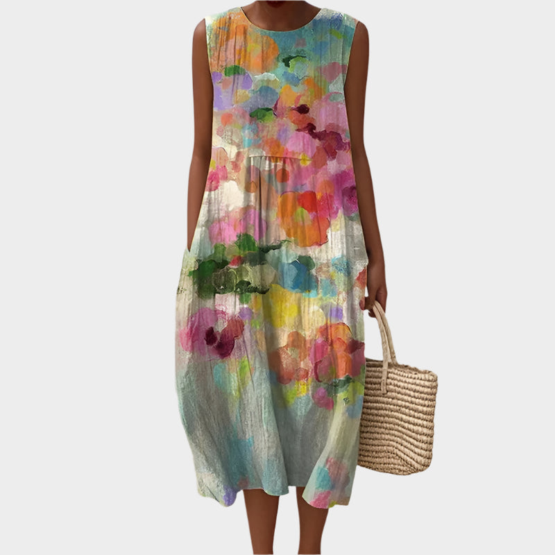 Vestido Arejado com Design Artístico