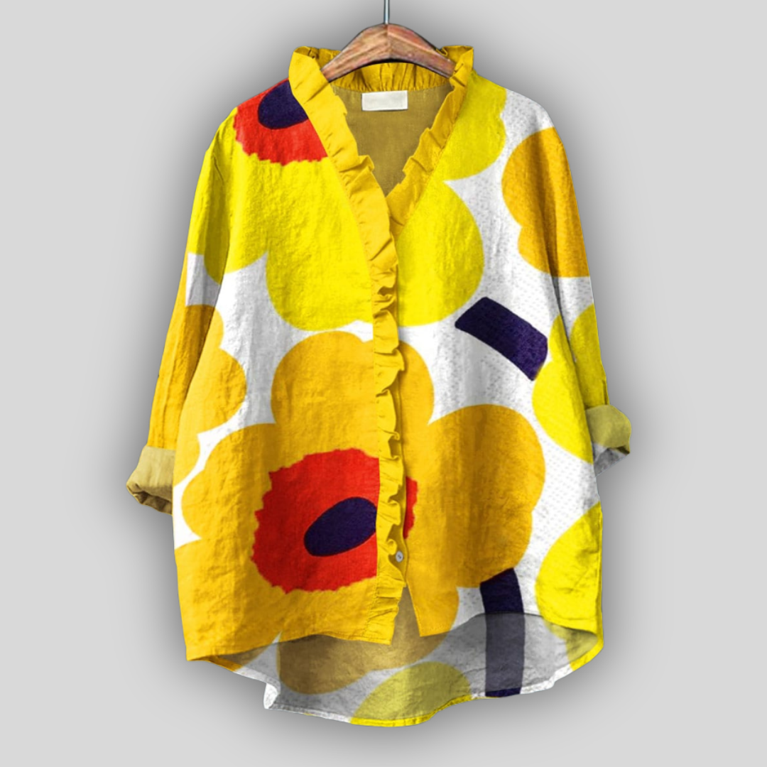 Blusa de Linho Floral
