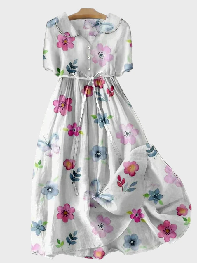 Vestido com Flores de Primavera