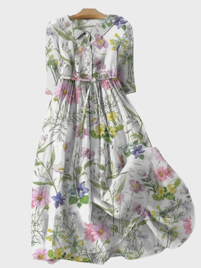 Vestido Longo com Flores