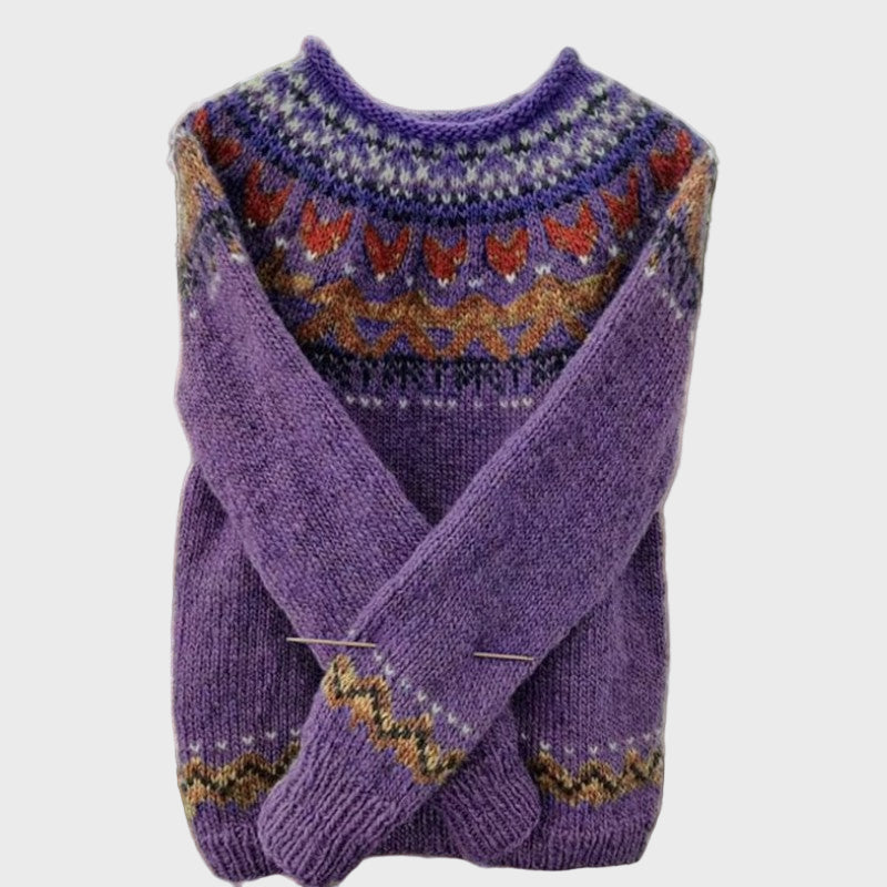 Pullover de Gola Alta Retro