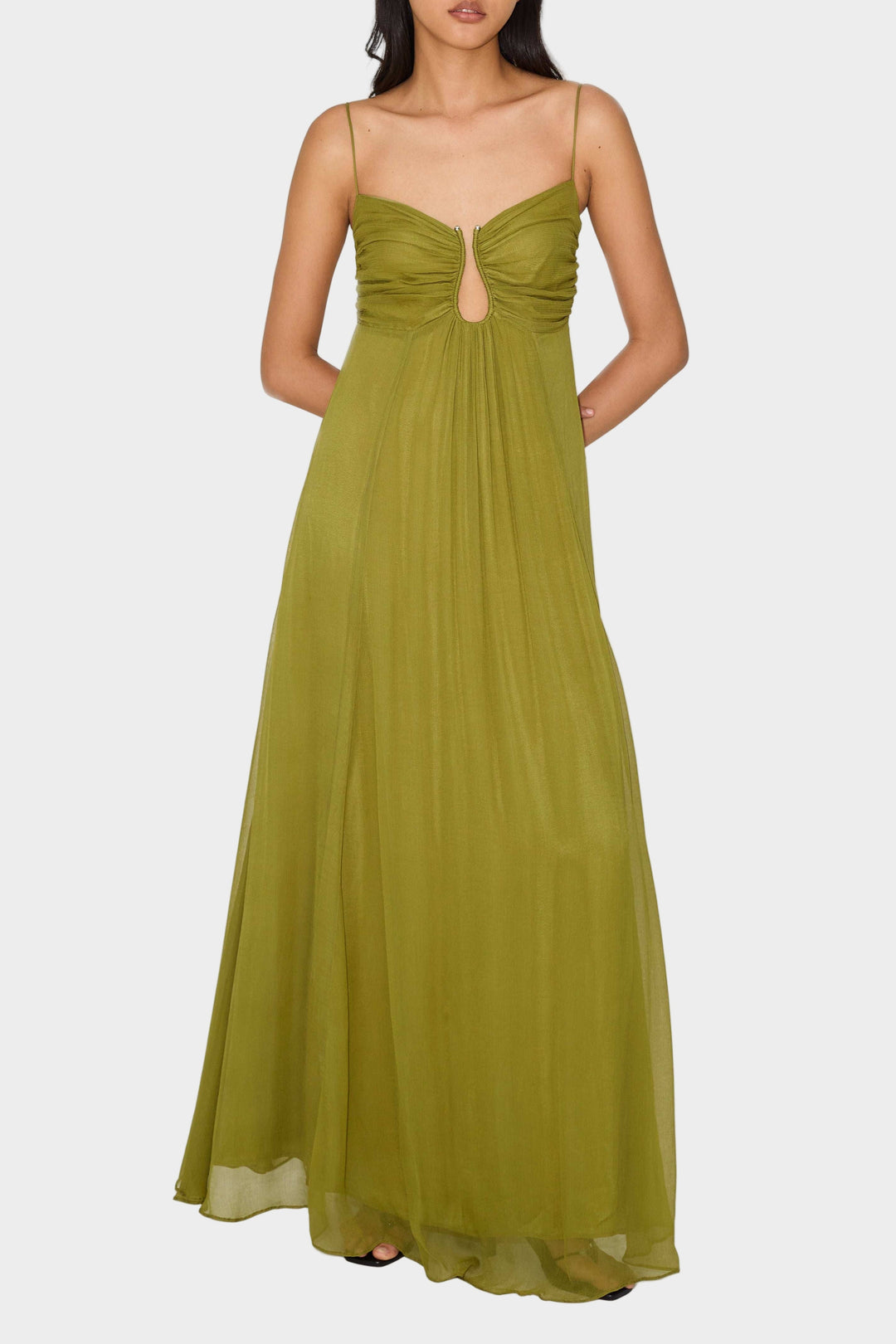 Vestido Maxi com Decote em V