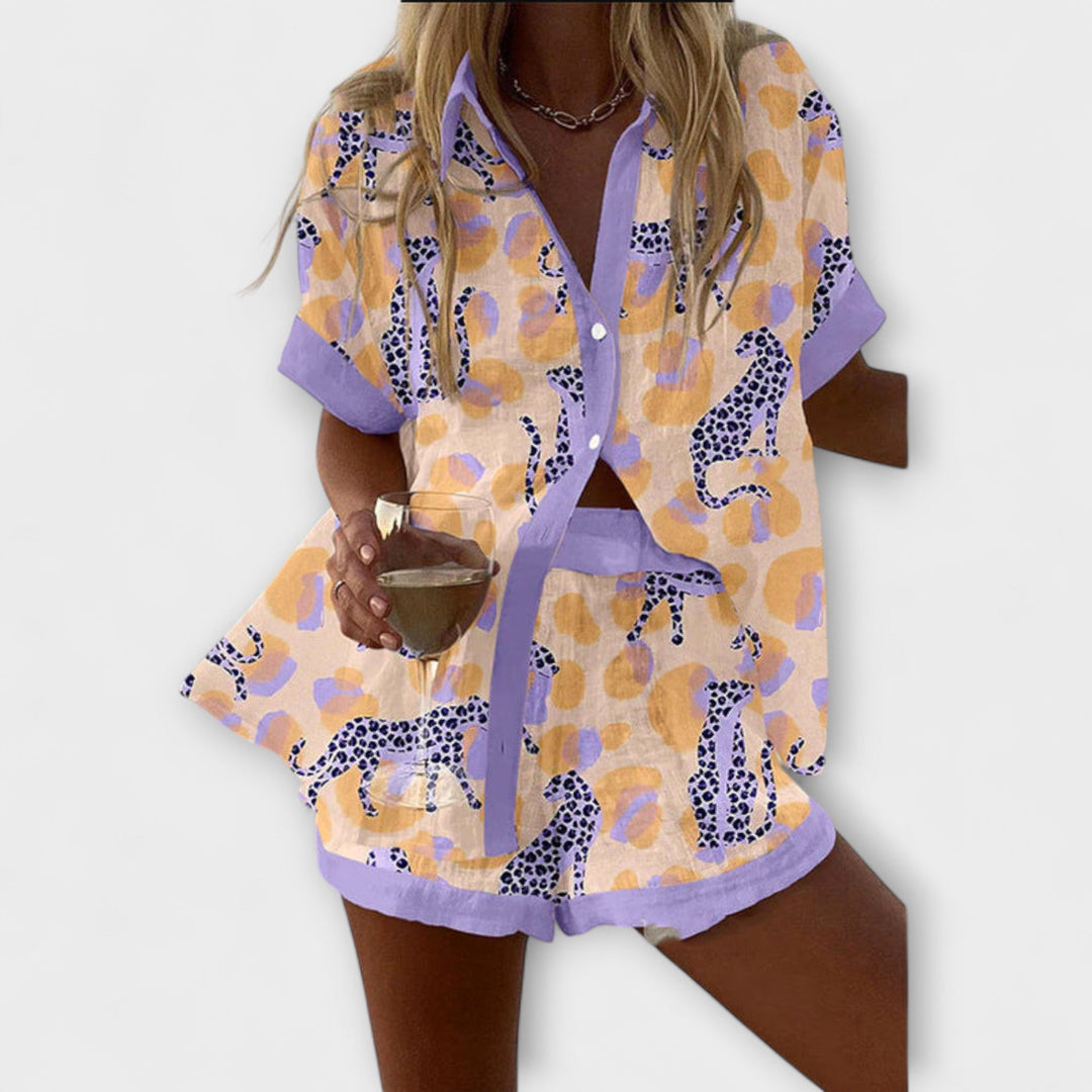 Reolia – Conjunto com padrão de leopardo