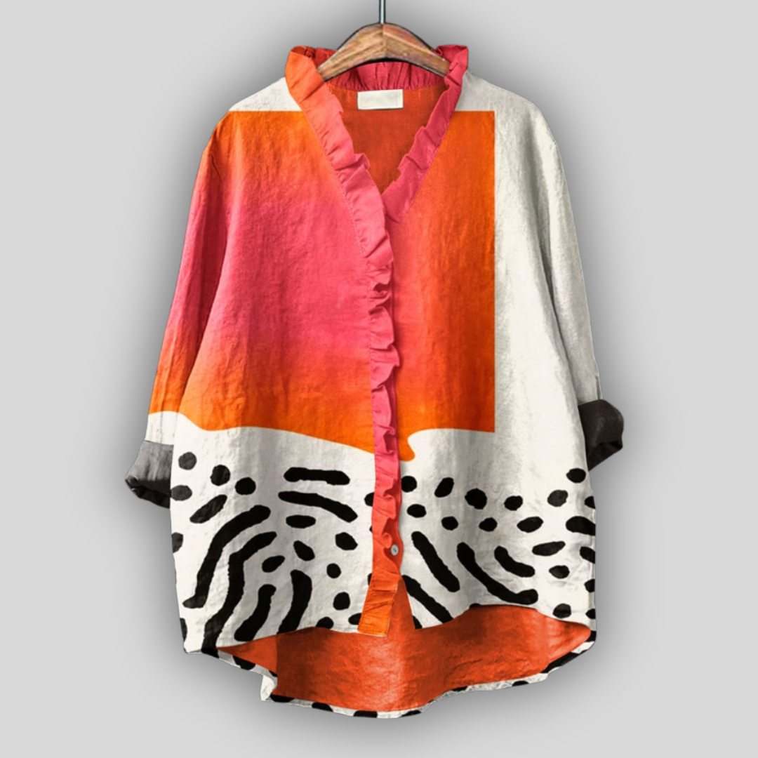 Blusa de Linho Harmonia Vibrante