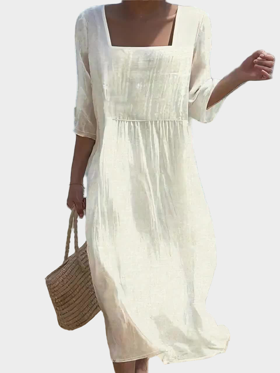 Vestido de Linho Informal com Conforto Natural e Simplicidade Elegante