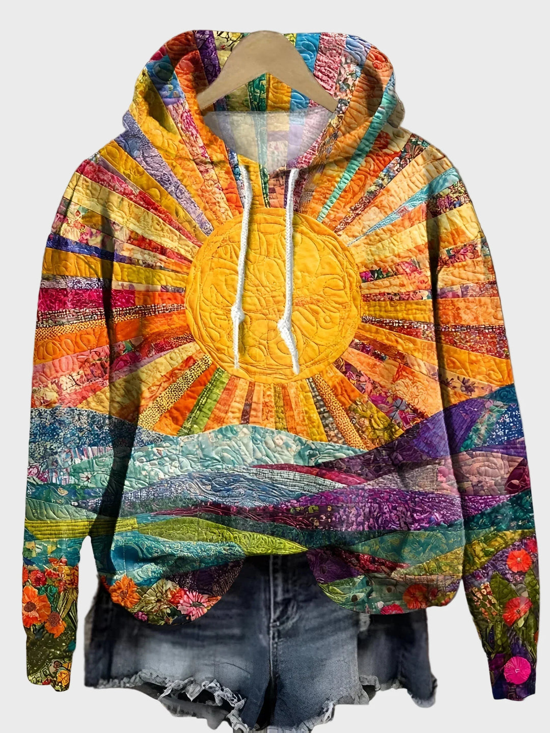 Sweatshirt com Design Raio de Sol