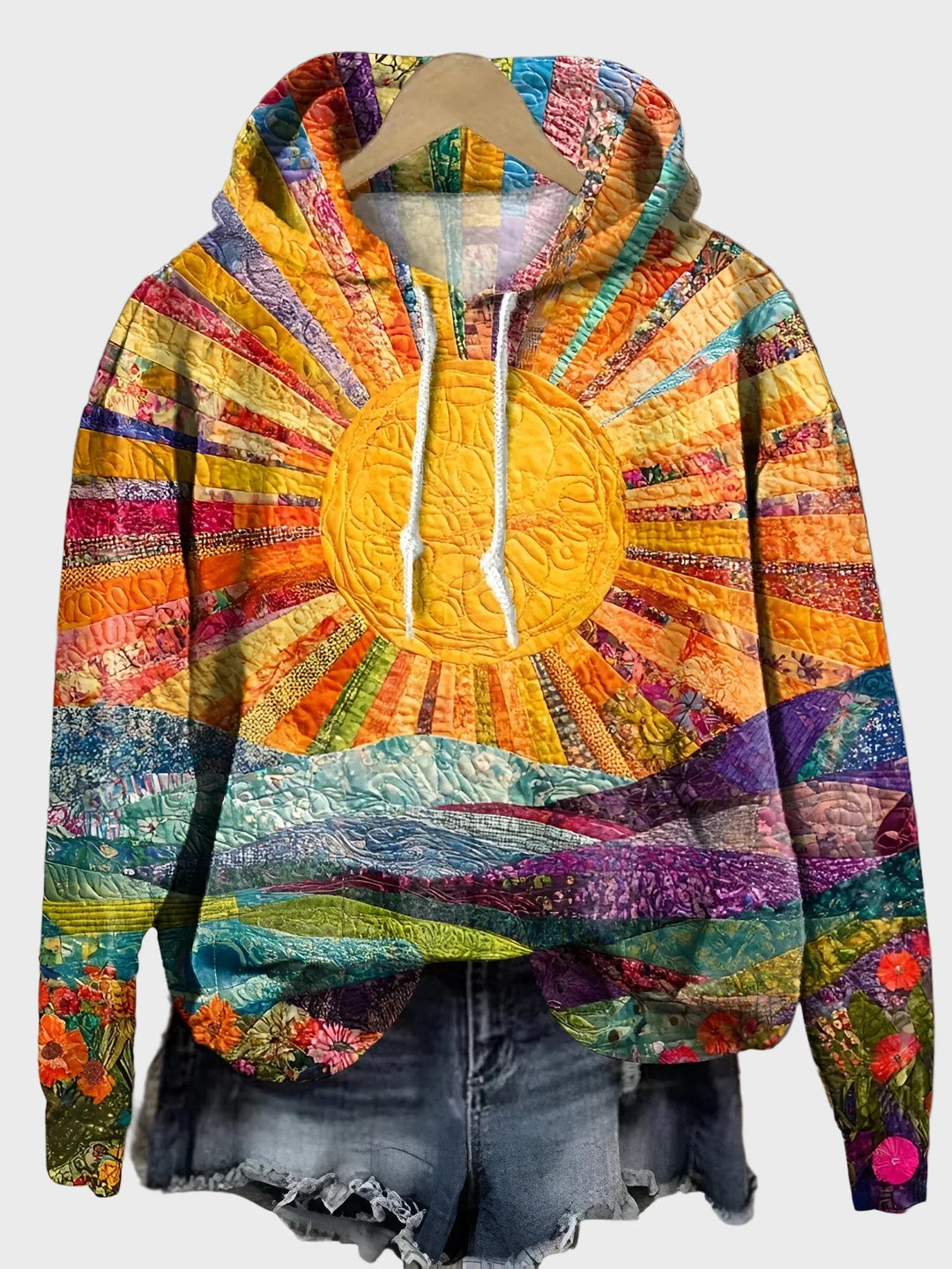 Sweatshirt com Padrão de Oriente