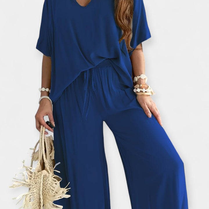 Conjunto Arejado com Calças Largas e Blusa Solta
