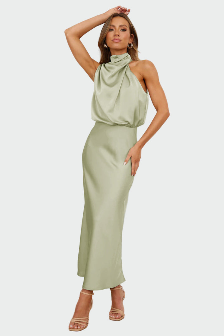 Vestido Elegante com Costas Descobertas