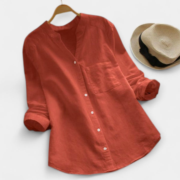 Camisa Confortável de Linho e Algodão