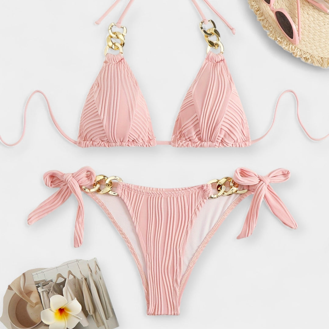 Conjunto de Biquíni Risca com Costuras