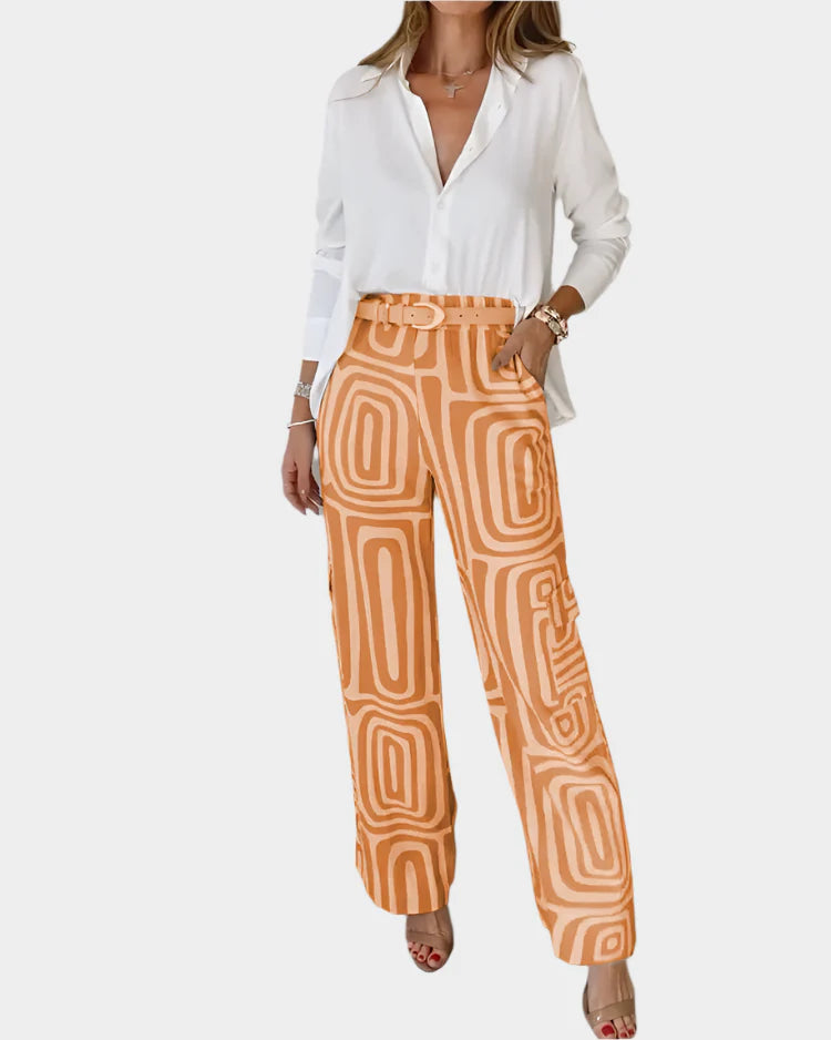 Conjunto Confortável e Elegante com Cinto de Presente