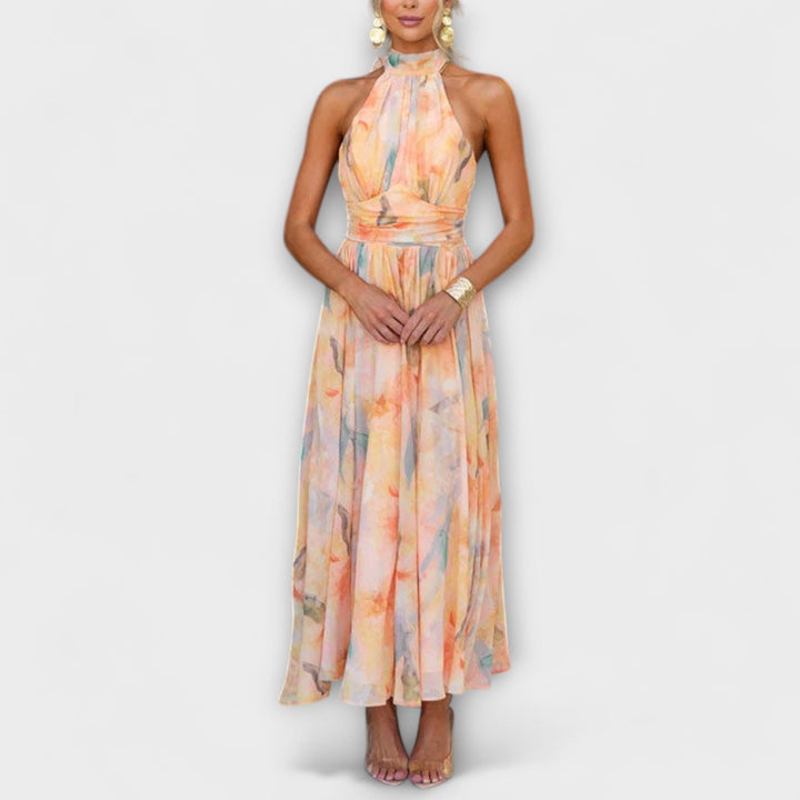 Vestido Maxi com Aquarela
