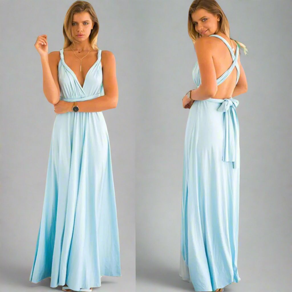Vestido transformável em tecido requintado