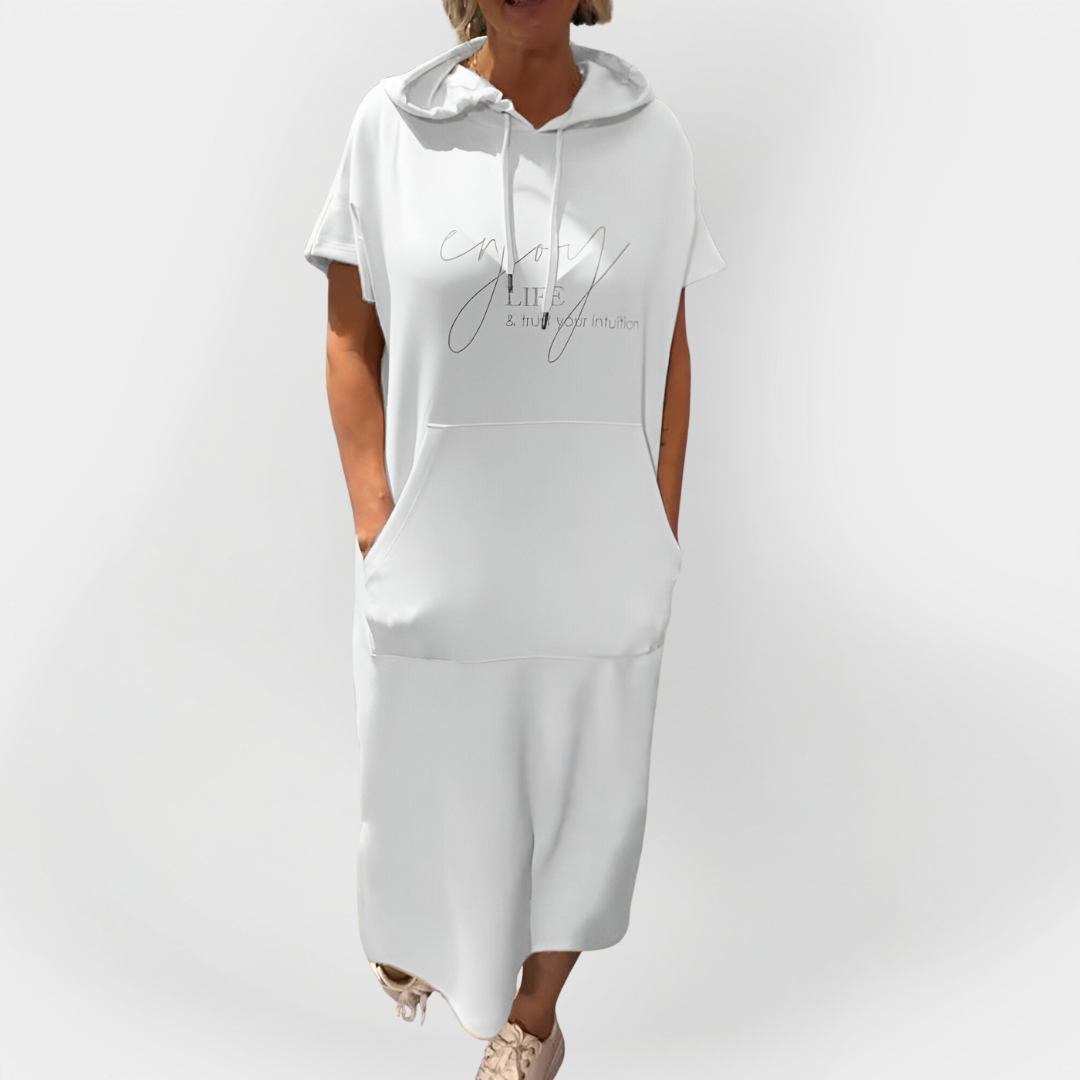 Vestido Diário com Capuz