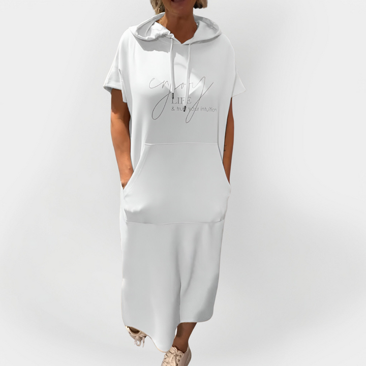 Vestido Diário com Capuz