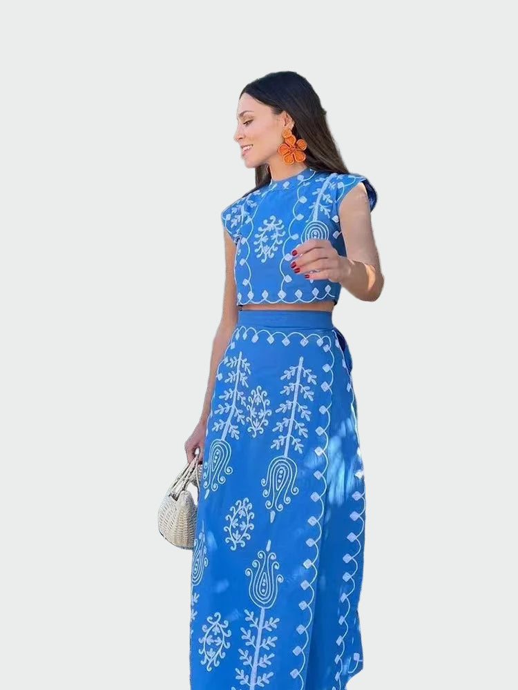 Conjunto Elegante com Padrões