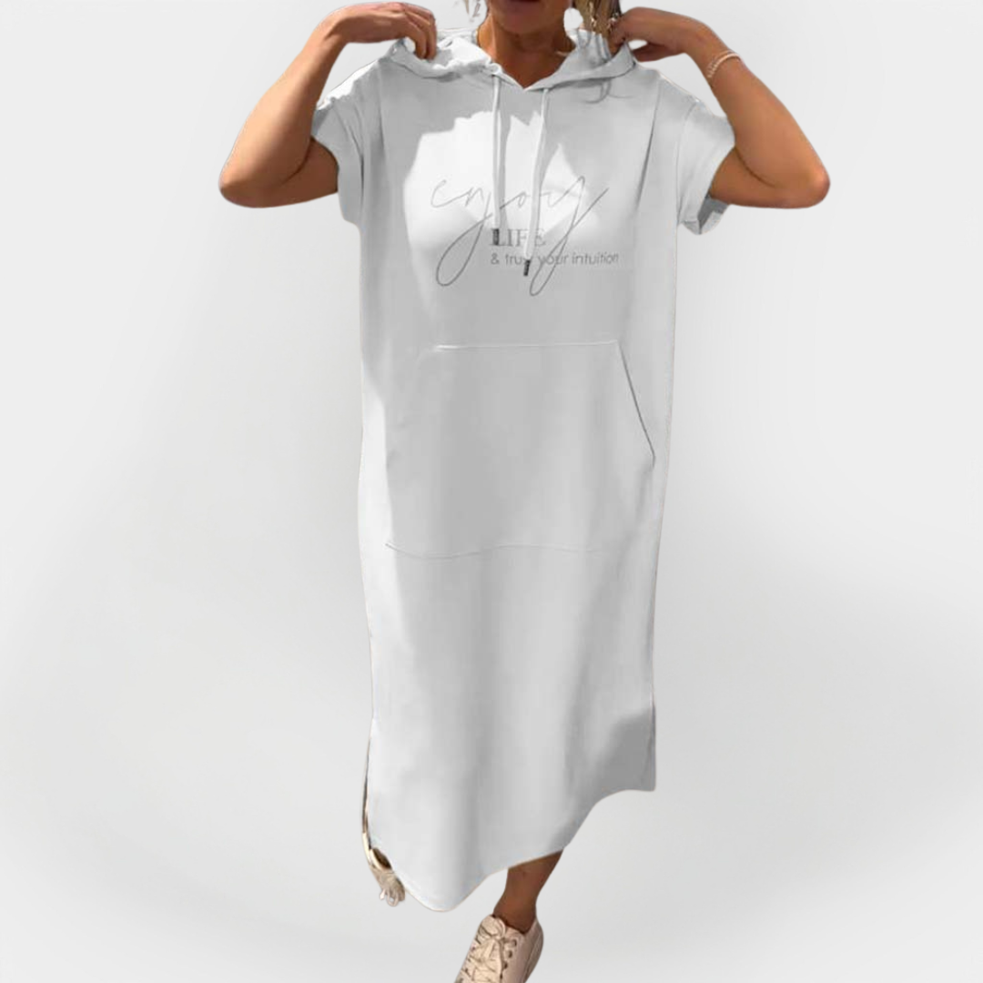 Vestido Diário com Capuz