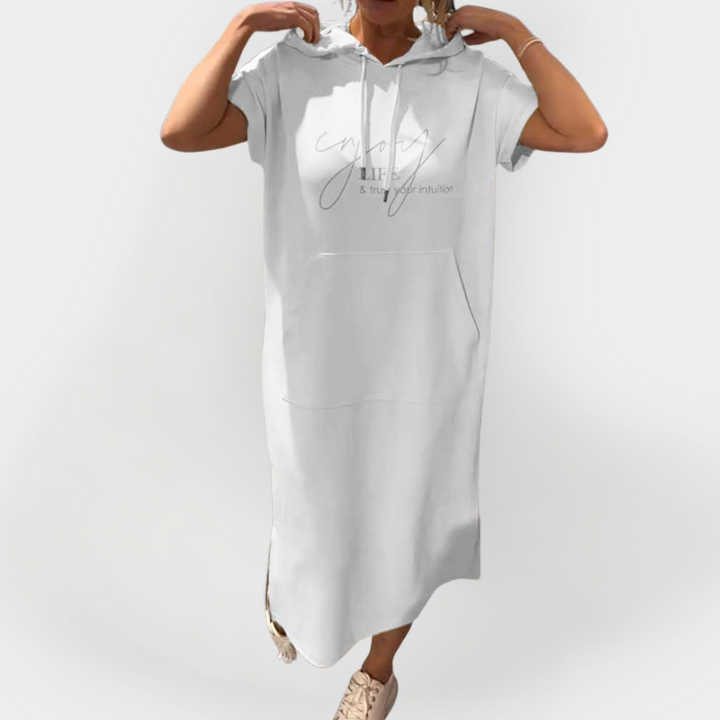 Vestido Diário com Capuz