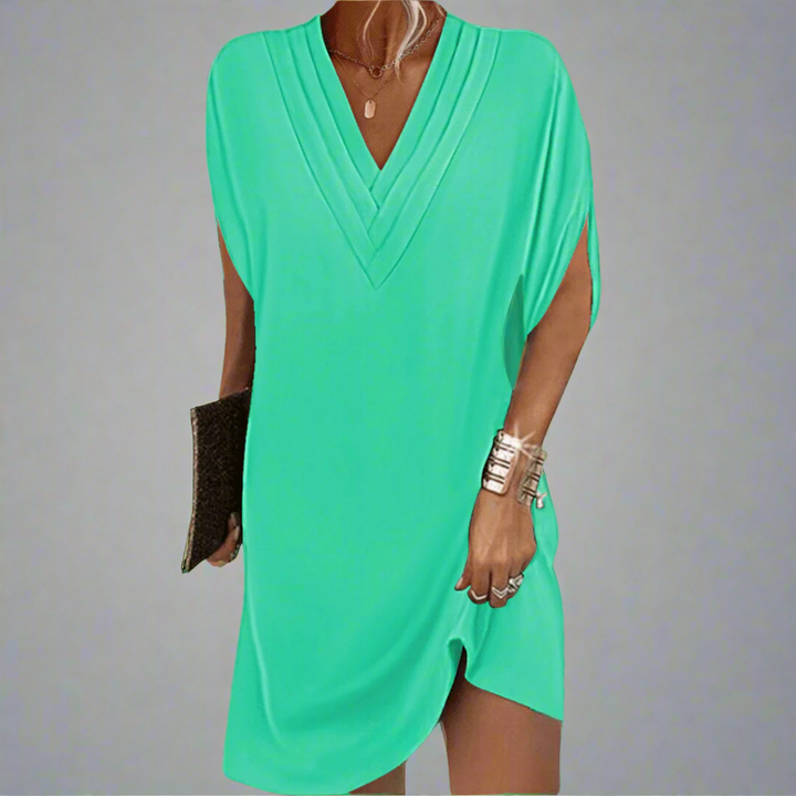 Vestido elegante em tecido de qualidade