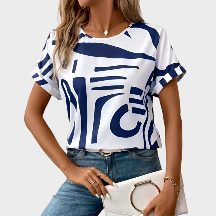 T-shirt Diário com Design Abstrato