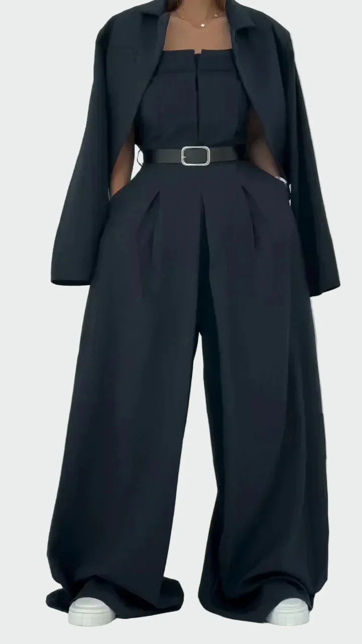 Conjunto de Corset e Cardigan Estilo Elegante & Moderno