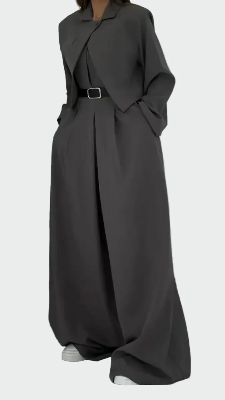Conjunto de Corset e Cardigan Estilo Elegante & Moderno