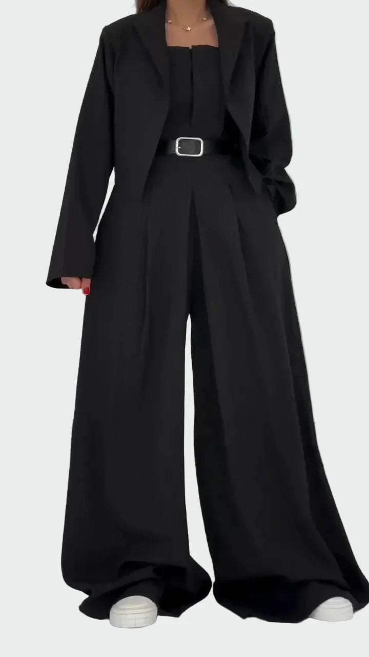 Conjunto de Corset e Cardigan Estilo Elegante & Moderno