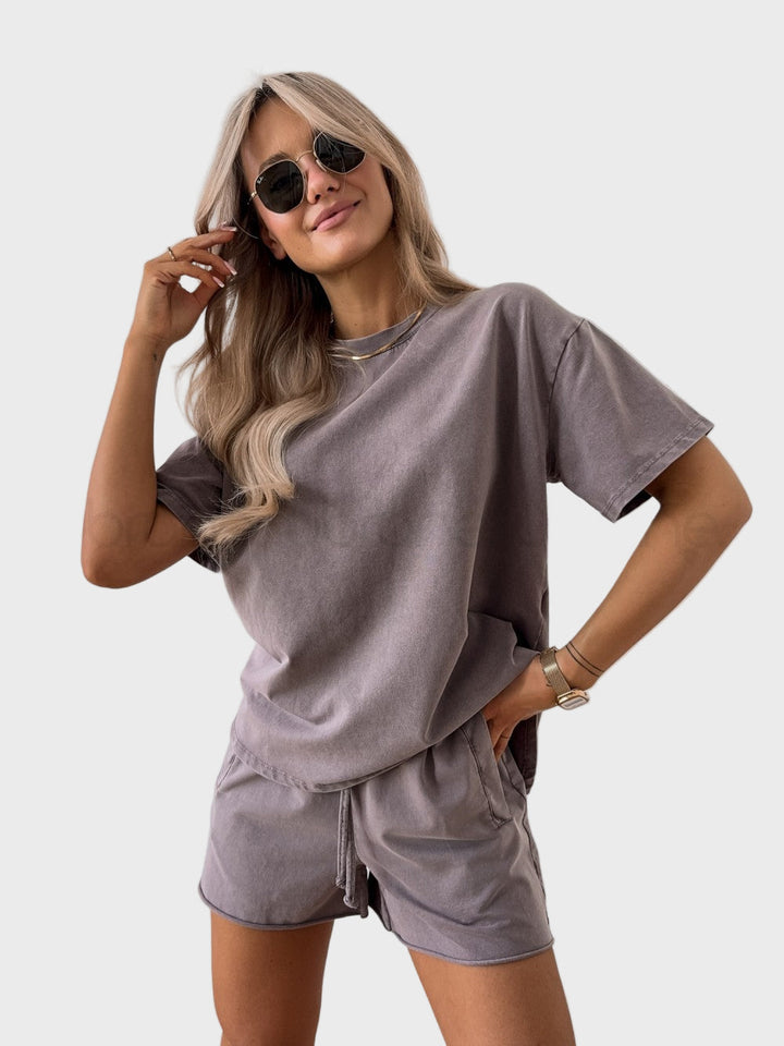 Conjunto Bicolor de Algodão com 2 Peças