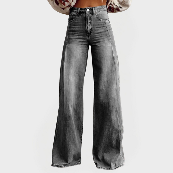 Calças de Jeans Estilosas com Pernas Largas