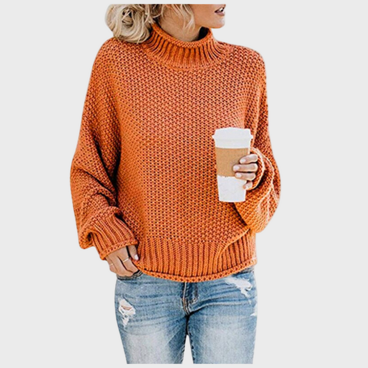 Pullover de Gola Alta para Uso Diário