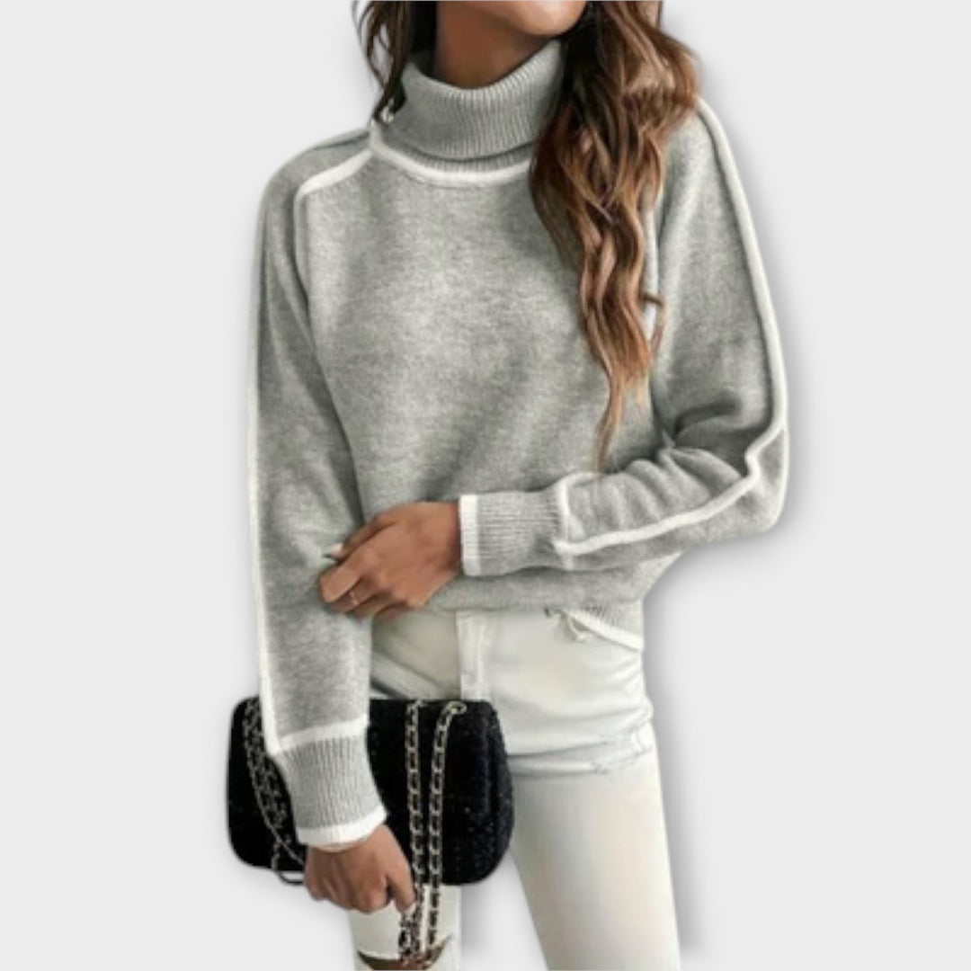 Aurora - Pullover Confortável com Gola Alta