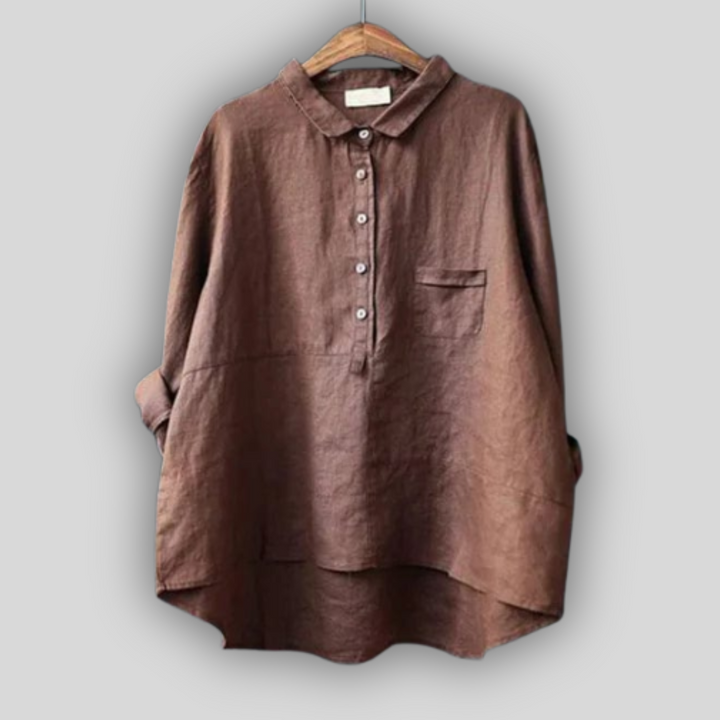 Blusa de Linho Verde Simplicidade
