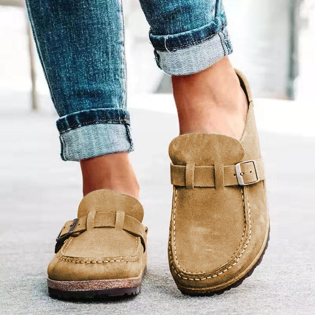 Mocassins Ortópedicos Femininos com Fecho Decorativo