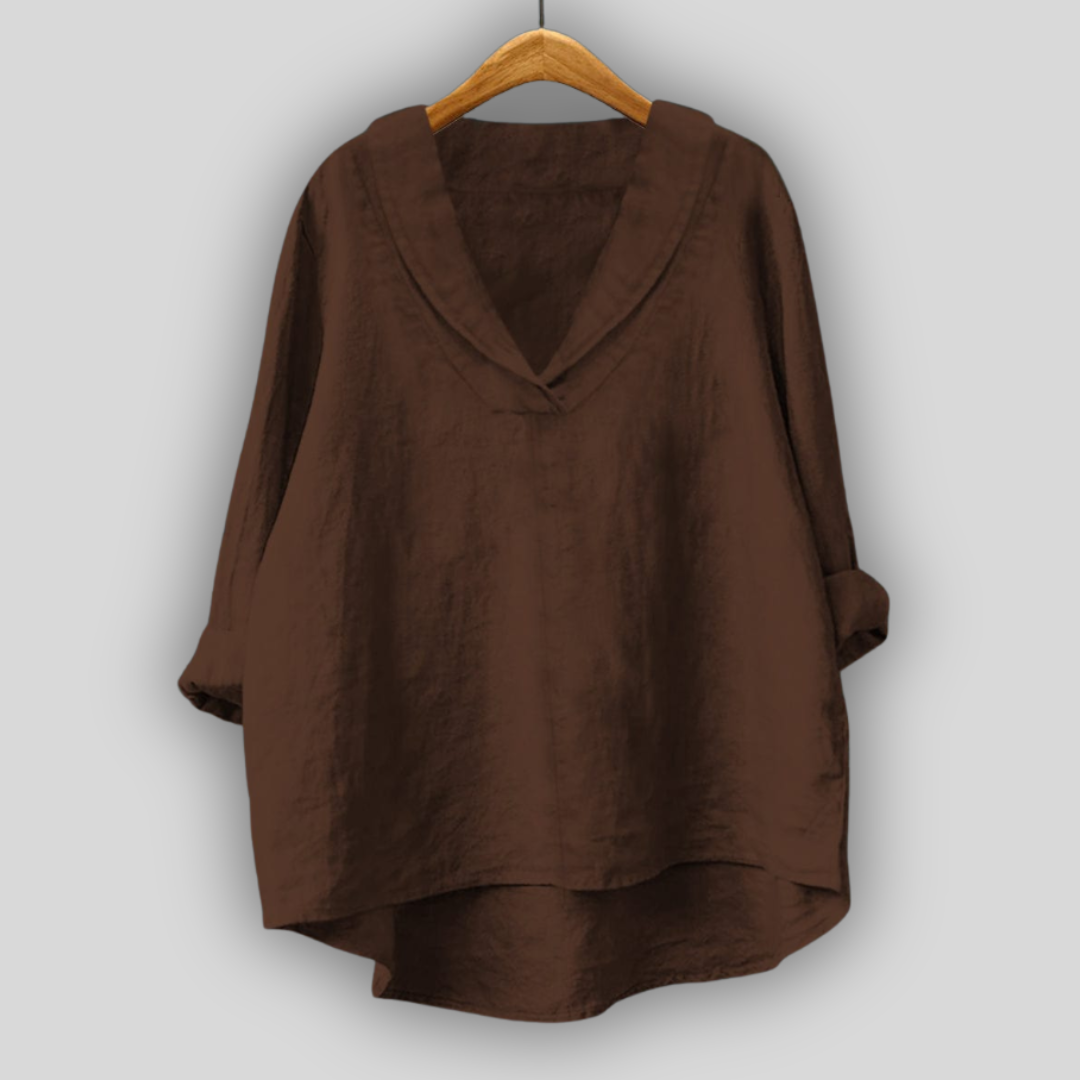 Blusa de Linho Aura Dourada