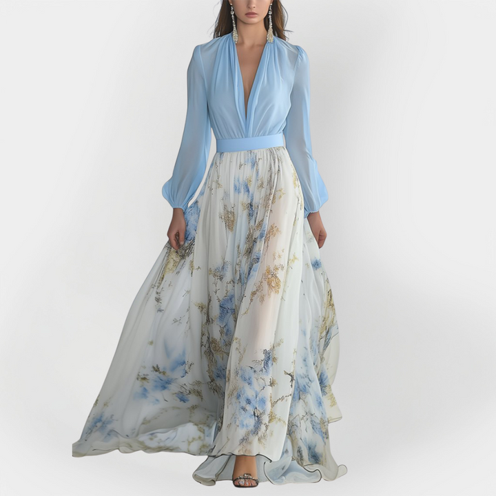 Vestido Maxi com Estampa Floral