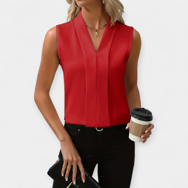 Blusa Sem Mangas Elegante