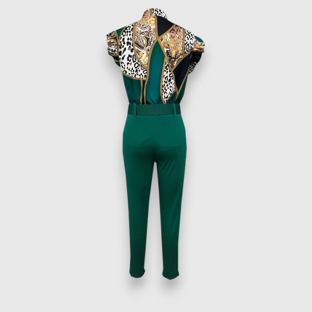 Conjunto de Dois Peças com padrão de leopardo moderno