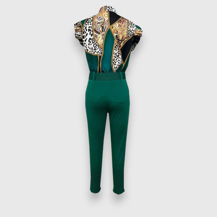 Conjunto de Dois Peças com padrão de leopardo moderno