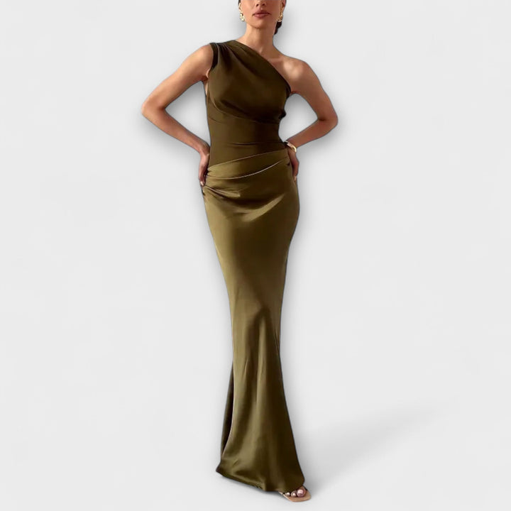 Vestido Maxi com Ombro Descoberto