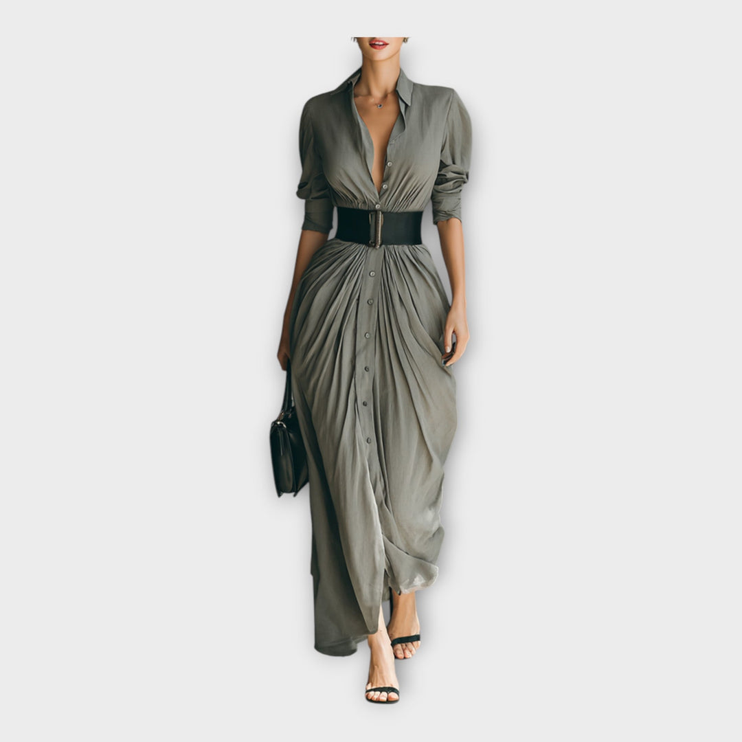 Vestido camiseiro com elegância atemporal