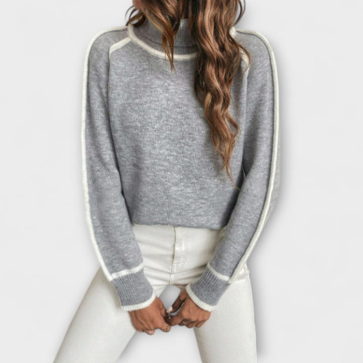 Aurora - Pullover Confortável com Gola Alta