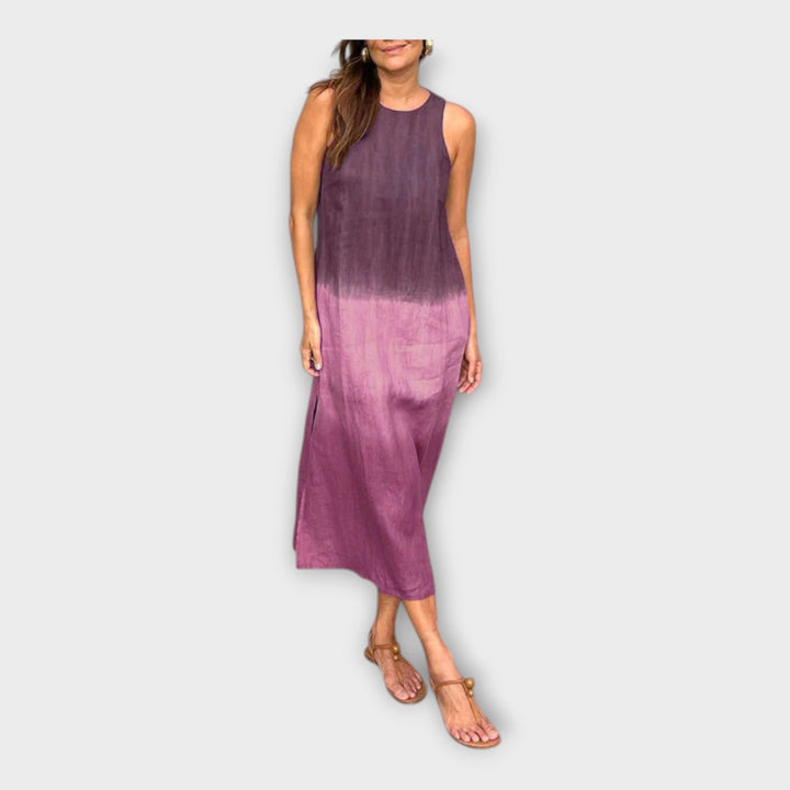 vestido com linha fluida e elegância atemporal