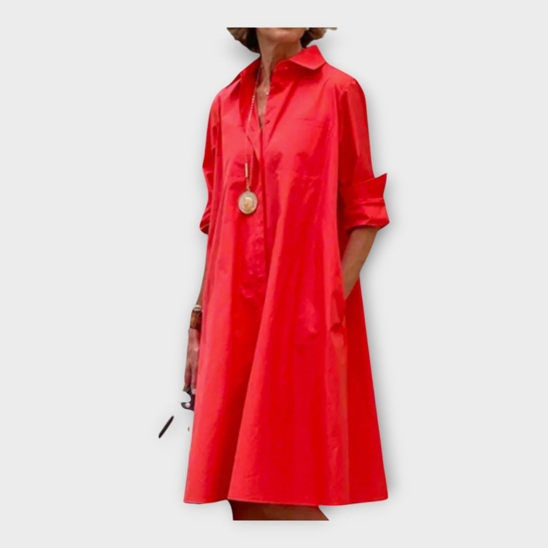 Vestido Artesanal com Padrão Geométrico