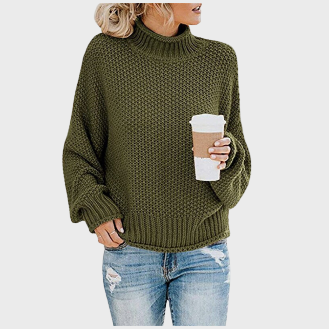 Pullover de Gola Alta para Uso Diário
