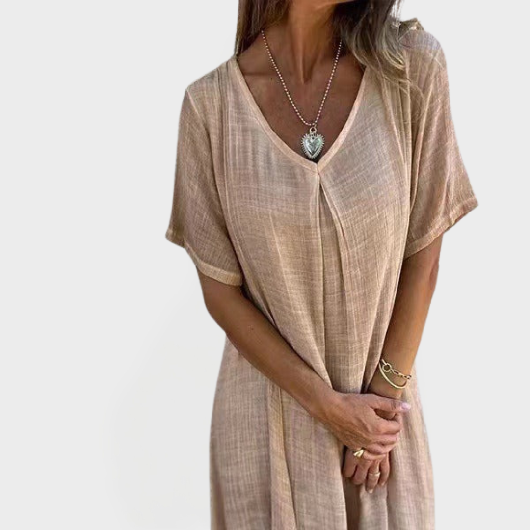 Vestido com Decote em V